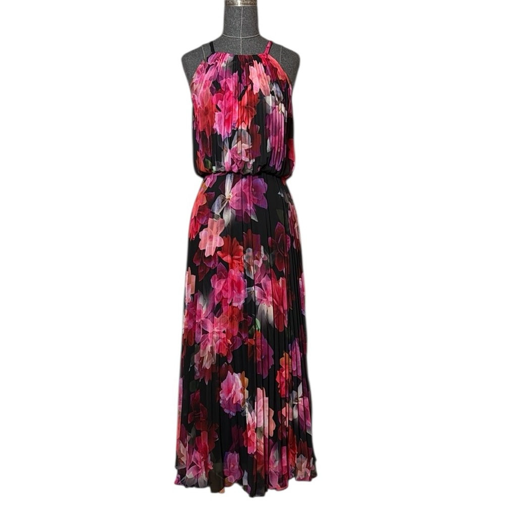 Pleated Maxi Dress for Wedding Guest
